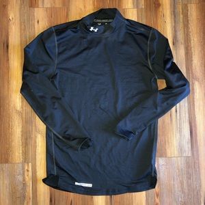 Black UA Fitted Cold Gear Mock